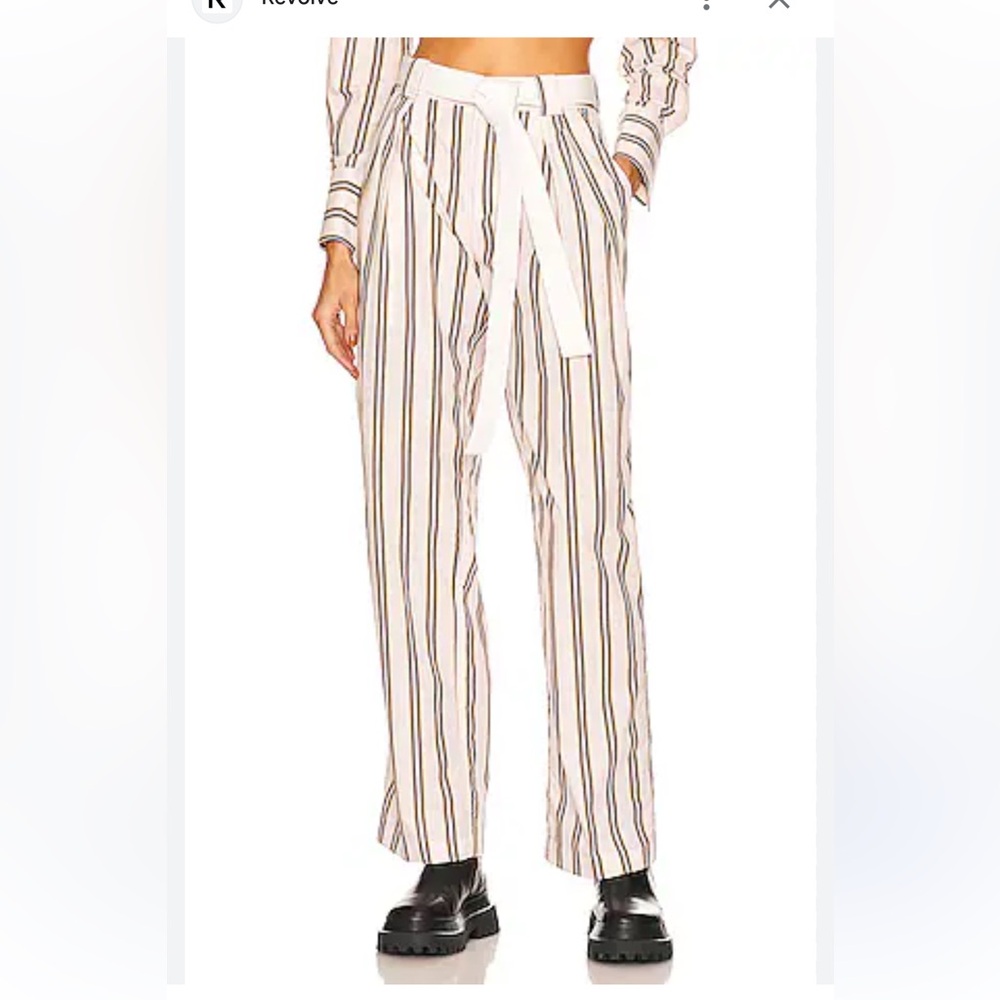 NWT Revolve L'Academie Raylee Pant in Pink Baron
Stripe Sz L